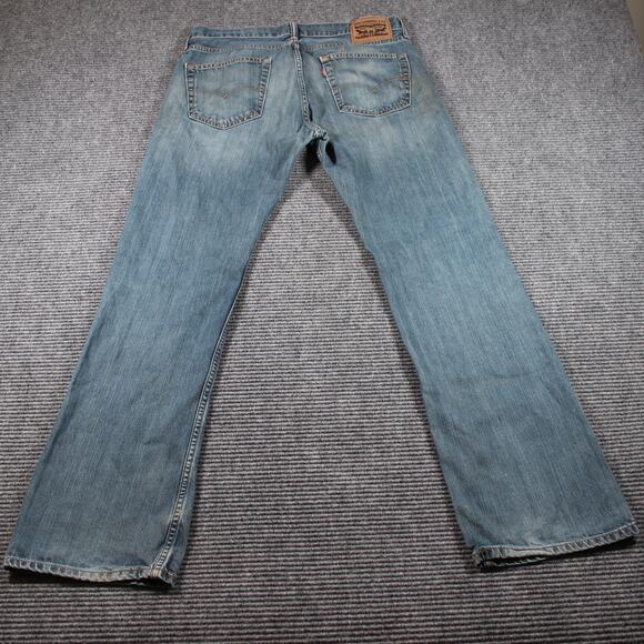 Levi’s 527 Jeans Mens 34x34 Light Wash Slim Bootcut Zip Fly - Picture 6 of 11